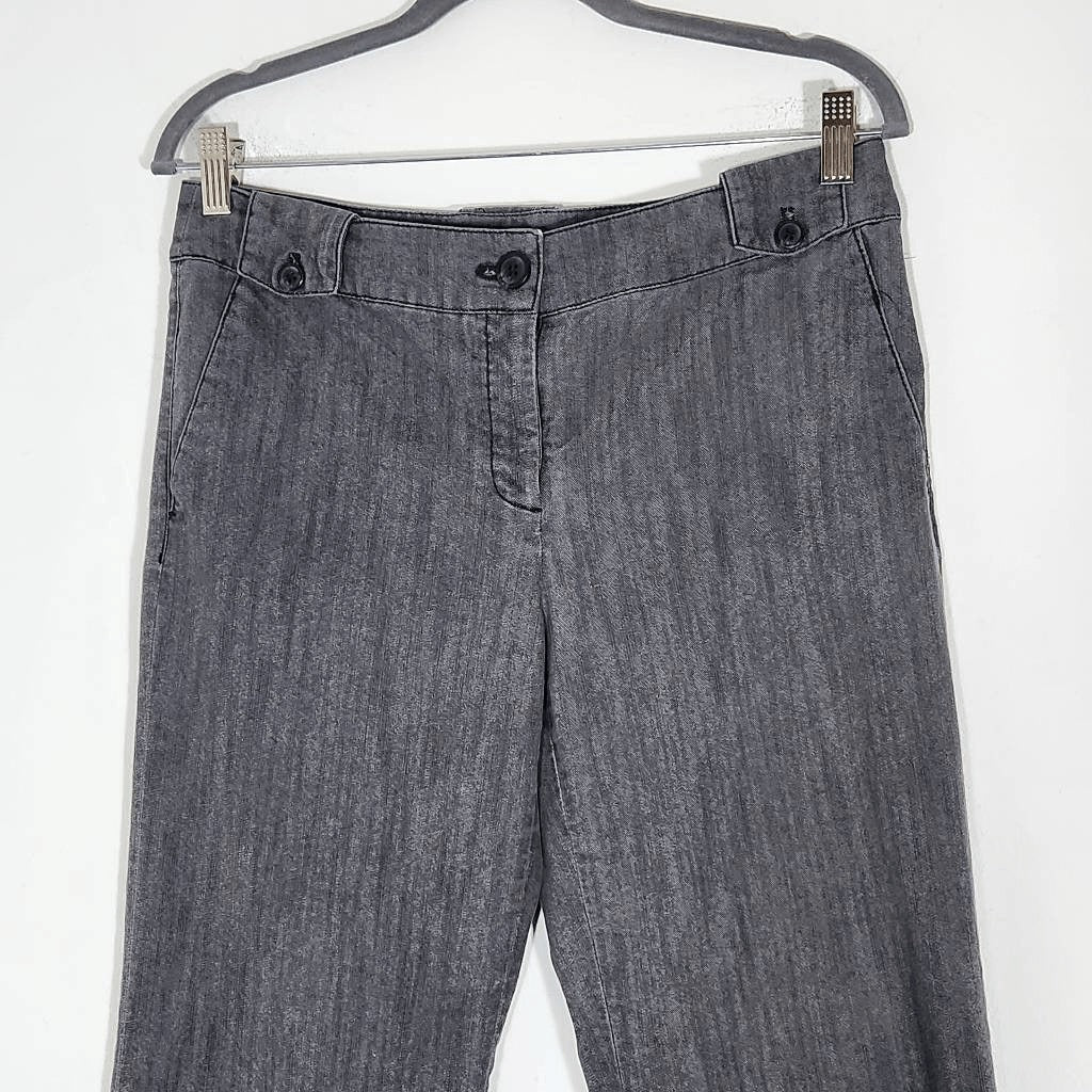 Willi Smith Gray Denim Wide Leg Trouser Jean Size 8 Bootcut Gray Jeans
