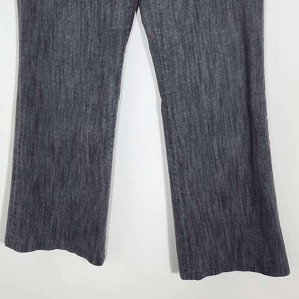 Willi Smith Gray Denim Wide Leg Trouser Jean Size 8 Bootcut Gray Jeans