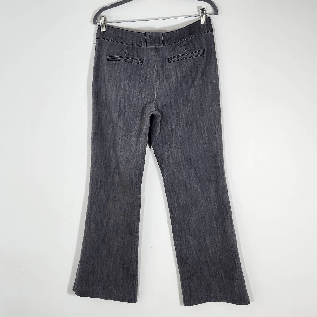 Willi Smith Gray Denim Wide Leg Trouser Jean Size 8 Bootcut Gray Jeans