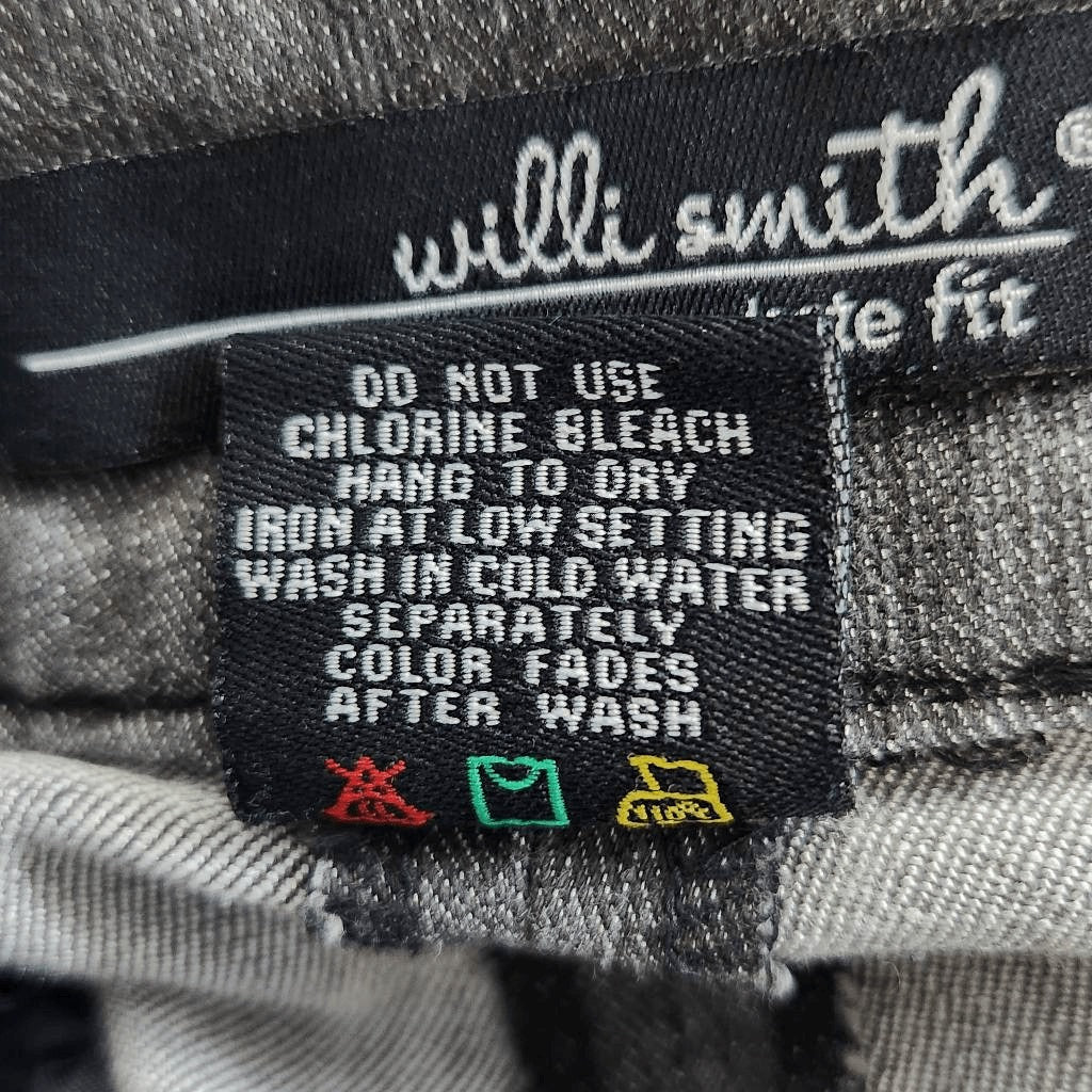 Willi Smith Gray Denim Wide Leg Trouser Jean Size 8 Bootcut Gray Jeans