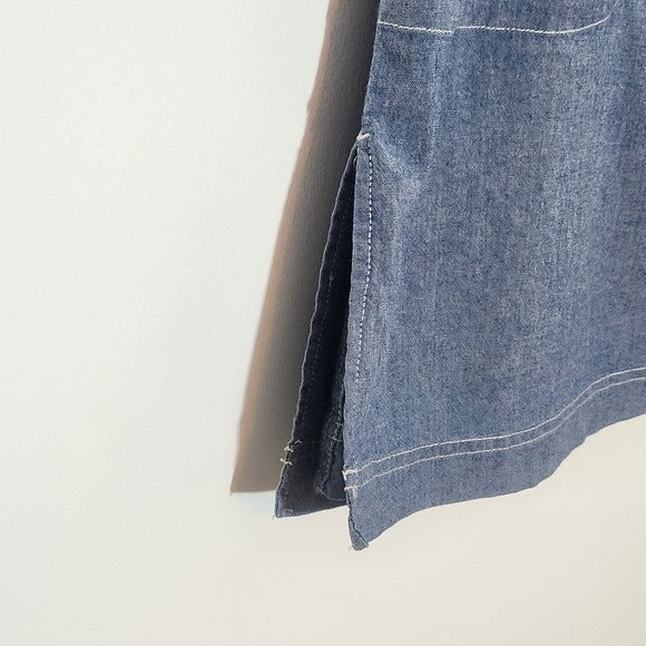 Liz Claiborne Chambray Mini Skort with Drawstring Size 16 Chambray Skorts