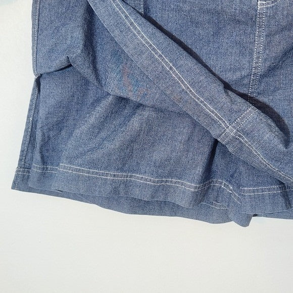 Liz Claiborne Chambray Mini Skort with Drawstring Size 16 Chambray Skorts