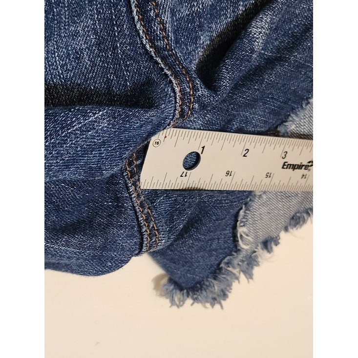 American Eagle Denim Short Overalls Distressed Size Small