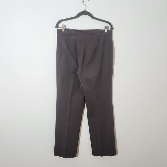 Nic + Zoe Gray Straight-Leg Dress Pants Size 10 Gray Women's Trousers