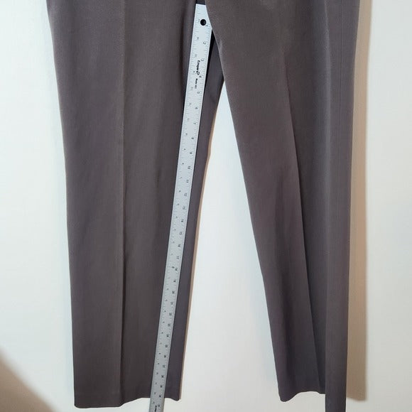 Nic + Zoe Gray Straight-Leg Dress Pants Size 10 Gray Women's Trousers