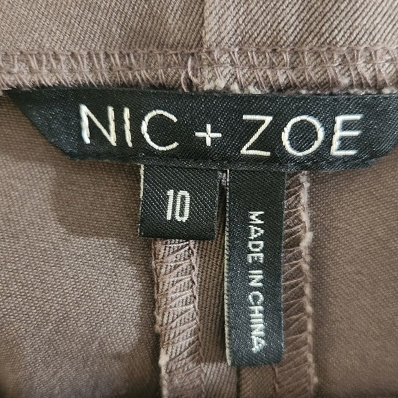 Nic + Zoe Gray Straight-Leg Dress Pants Size 10 Gray Women's Trousers