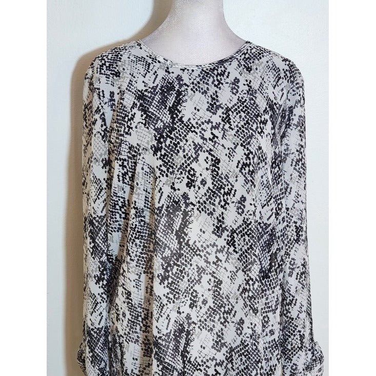 Mudpie Black and White Snakeskin Print Mini Dress Size Medium