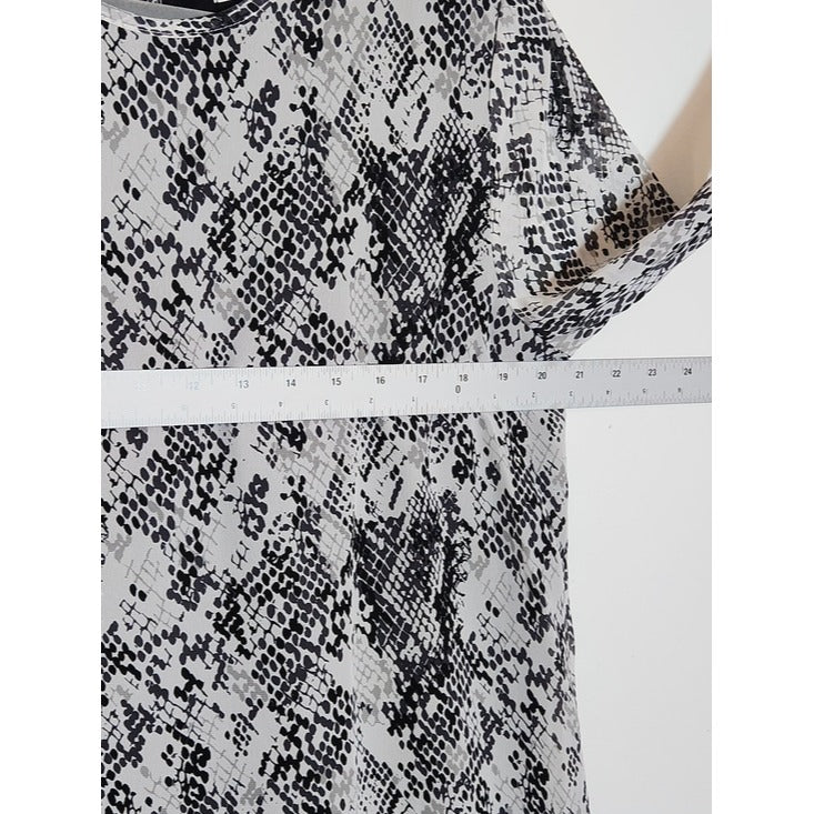Mudpie Black and White Snakeskin Print Mini Dress Size Medium