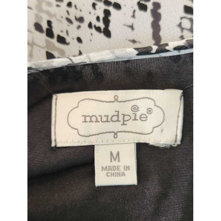 Mudpie Black and White Snakeskin Print Mini Dress Size Medium