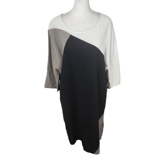 For Cynthia Linen Shift Dress Size Medium Linen Colorblock Dress