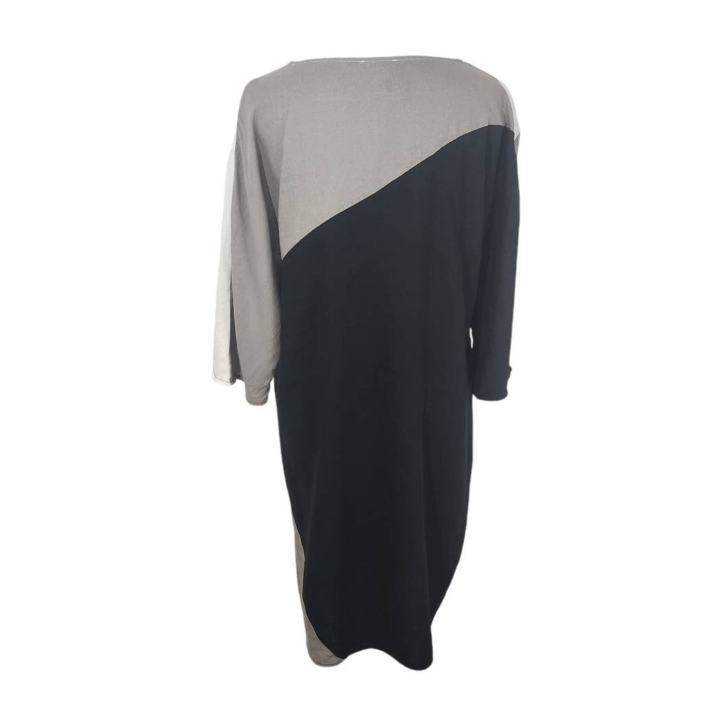For Cynthia Linen Shift Dress Size Medium Linen Colorblock Dress