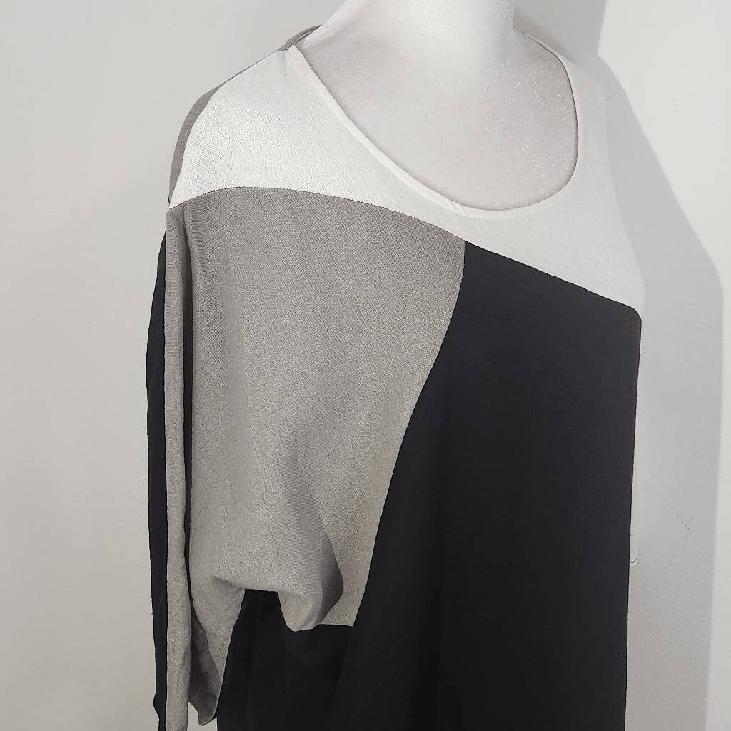For Cynthia Linen Shift Dress Size Medium Linen Colorblock Dress