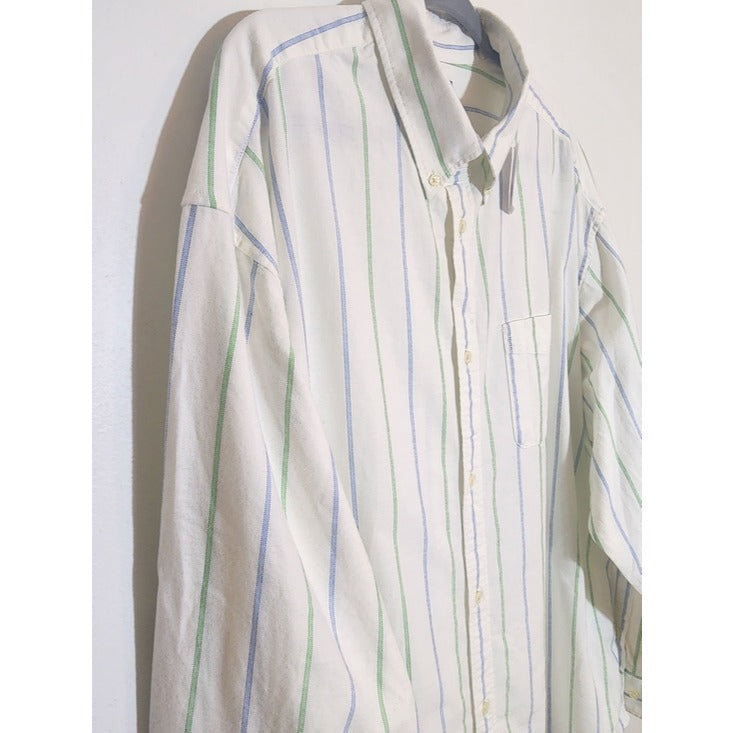 GAP White Striped The Big Shirt Oxford Button Down Size XL Tall NWT