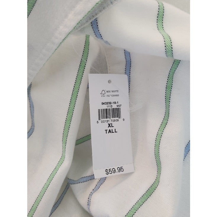 GAP White Striped The Big Shirt Oxford Button Down Size XL Tall NWT