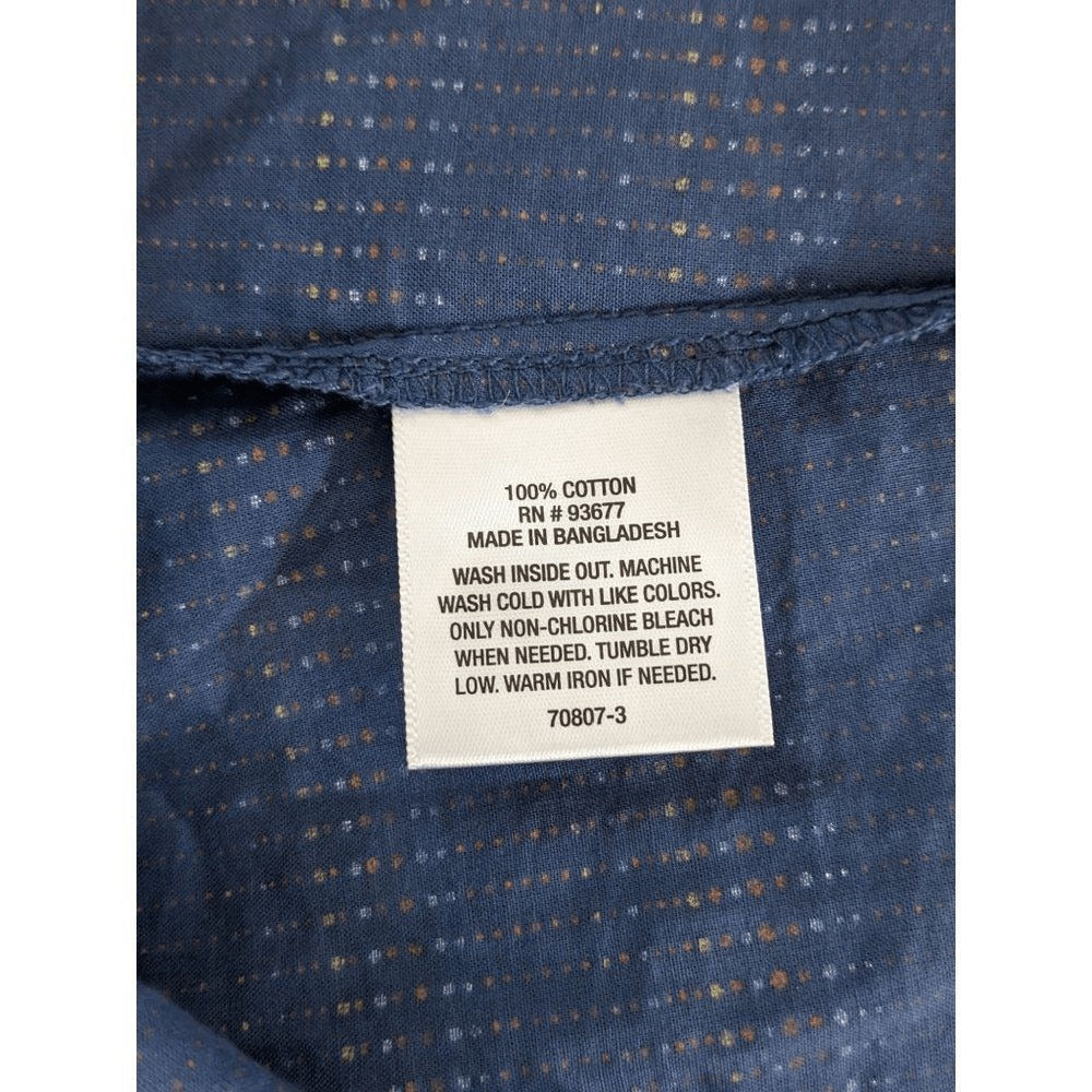 a.n.a Blue Cotton Sleeveless Top Size XS Blue Dot Print Sleeveless Blouse