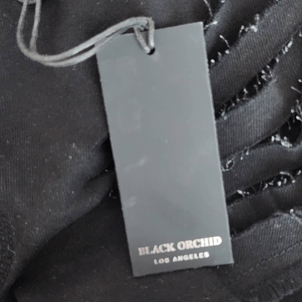 Black Orchid Black Distressed Jean Shorts NWT Size 29 Cut-Off Black Denim Shorts