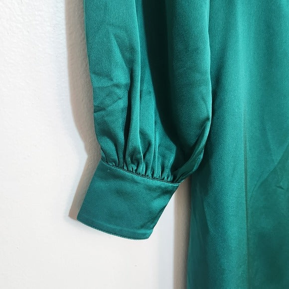 Ann Taylor Green Wrap Look Dress Size 2 Petite NWT Wedding Guest Dress