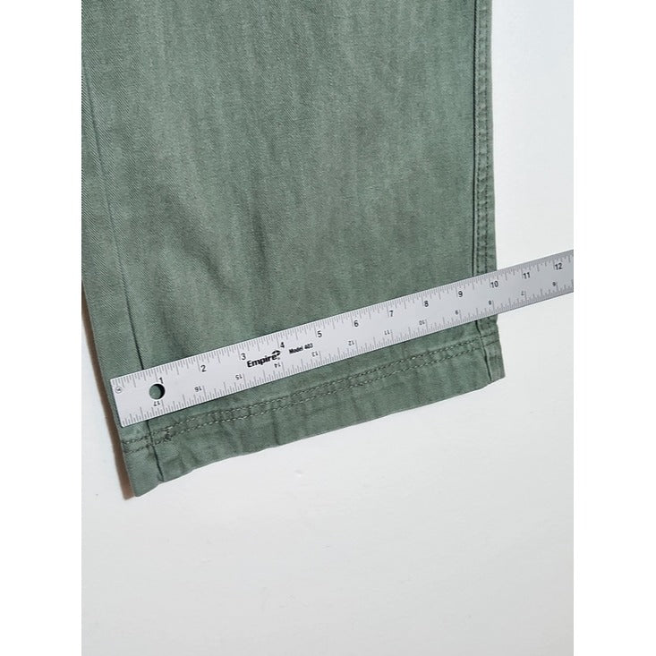 Wishlist Army Green Cropped Wide Leg Pants Size Large