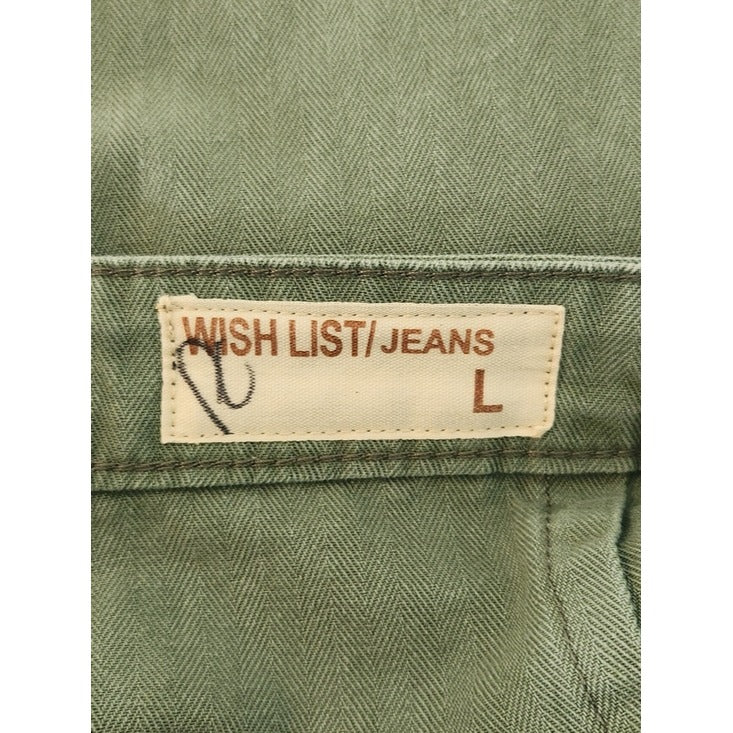 Wishlist Army Green Cropped Wide Leg Pants Size Large