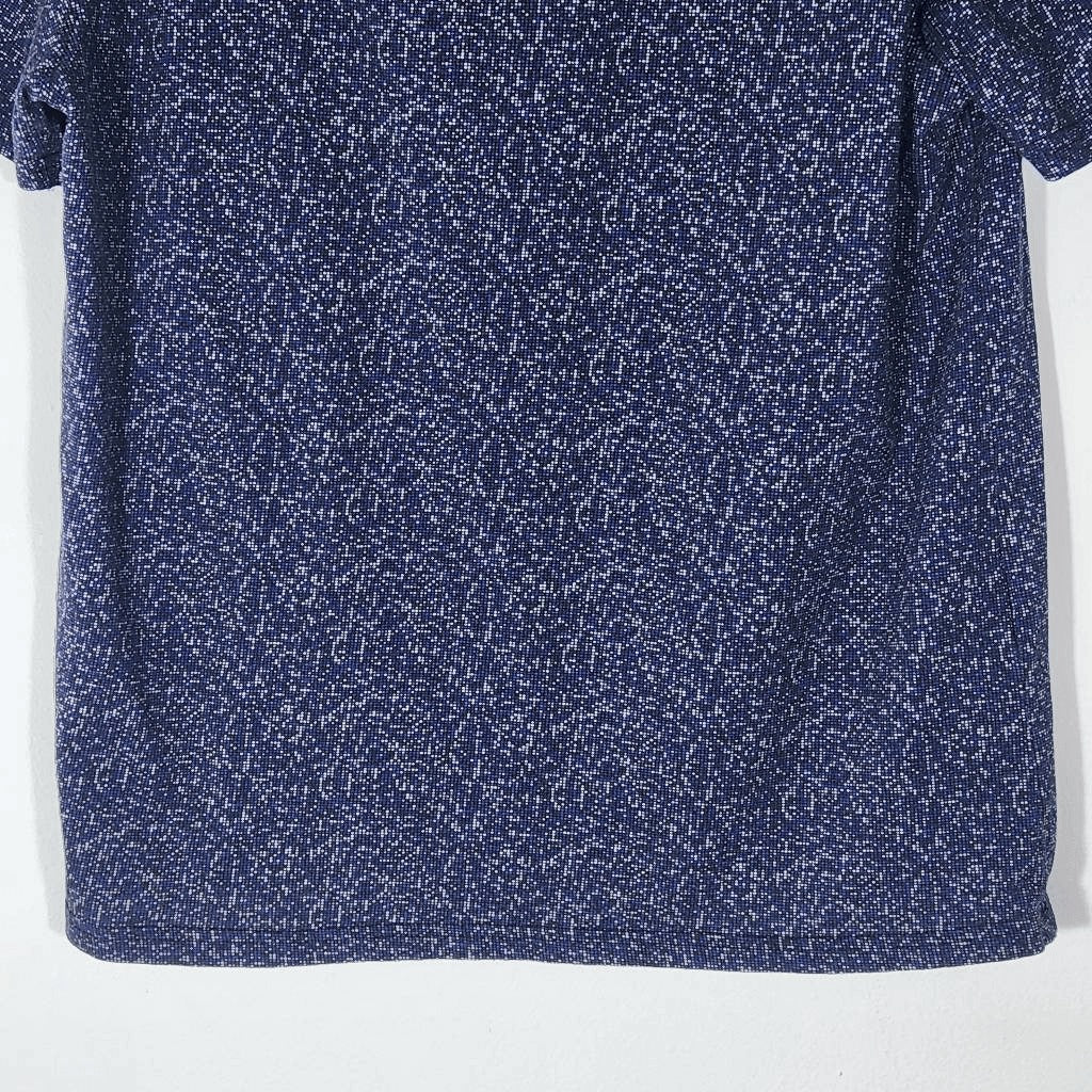 WRK Work Rest Karma Blue Short Sleeve Top Size Large Short Sleeve Henley Top