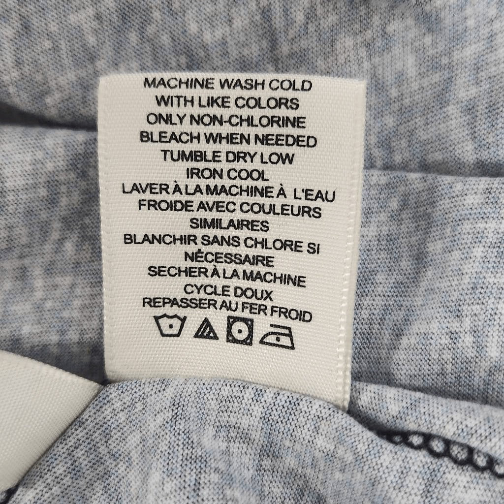 WRK Work Rest Karma Blue Short Sleeve Top Size Large Short Sleeve Henley Top