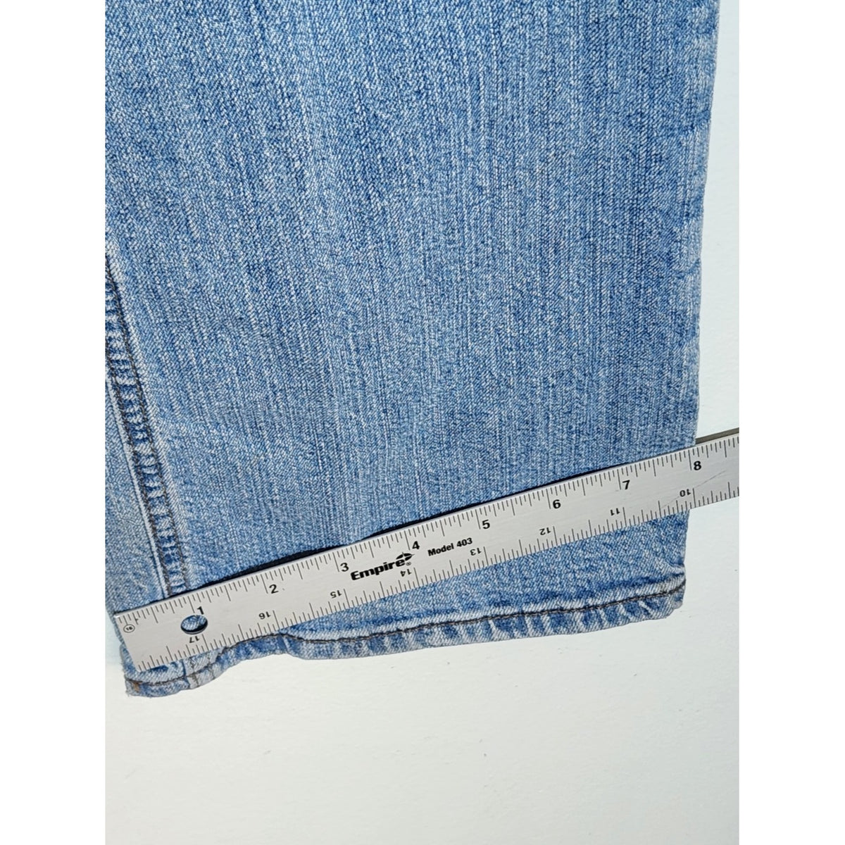 Levi's Blue Denim Bootcut Jeans Faded Distressed Size 32 x 30