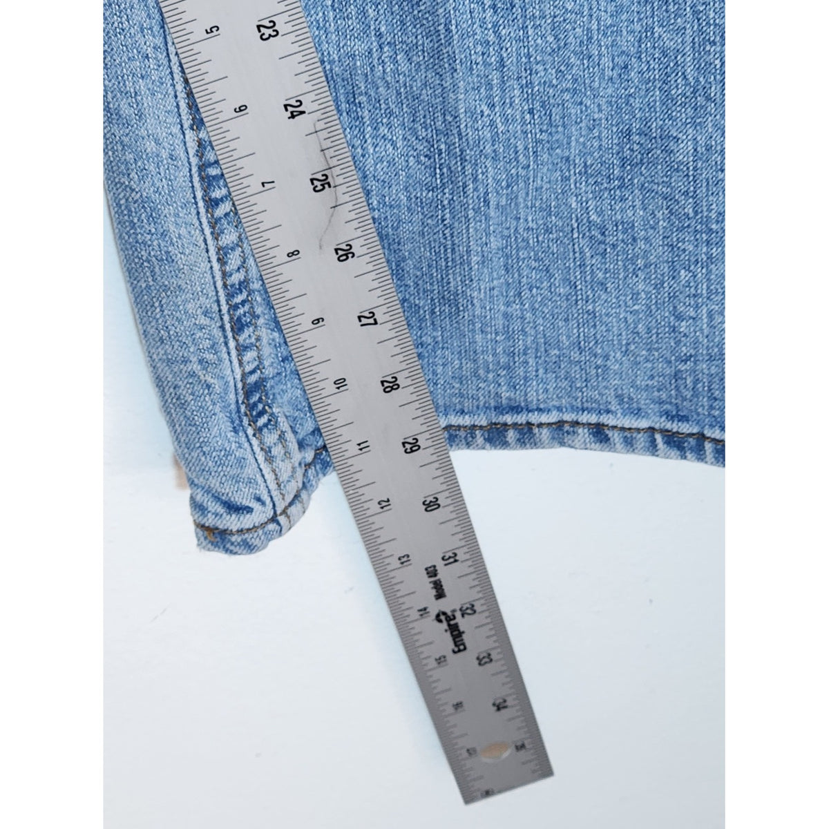 Levi's Blue Denim Bootcut Jeans Faded Distressed Size 32 x 30