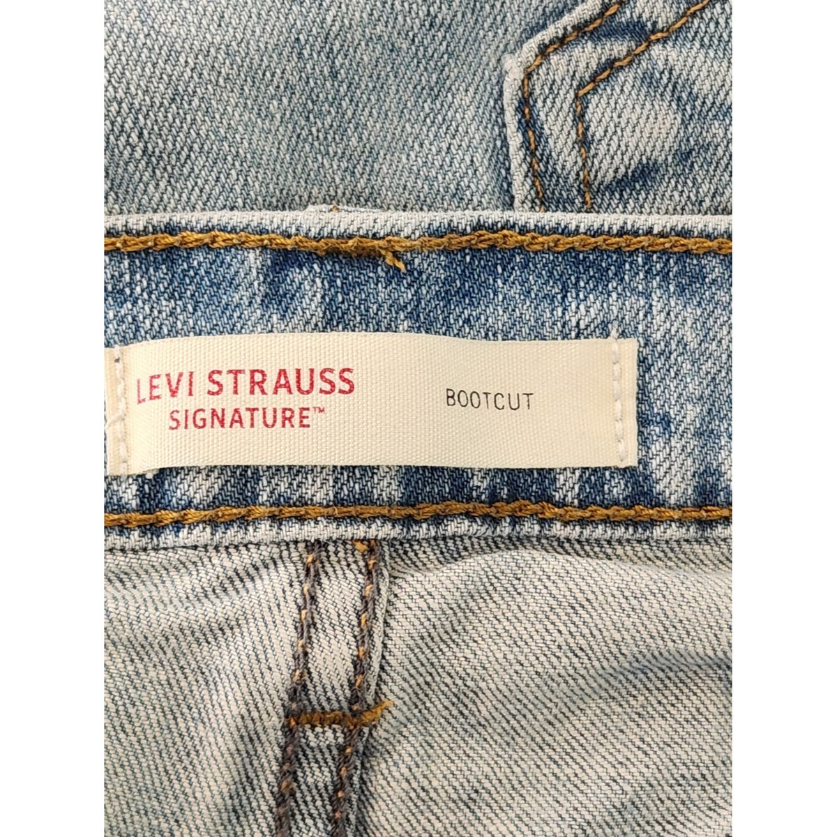 Levi's Blue Denim Bootcut Jeans Faded Distressed Size 32 x 30