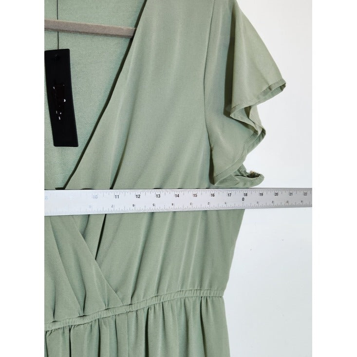 Lulus Sage Green Formal Maxi Dress Size Large NWT Wedding Guest Dress