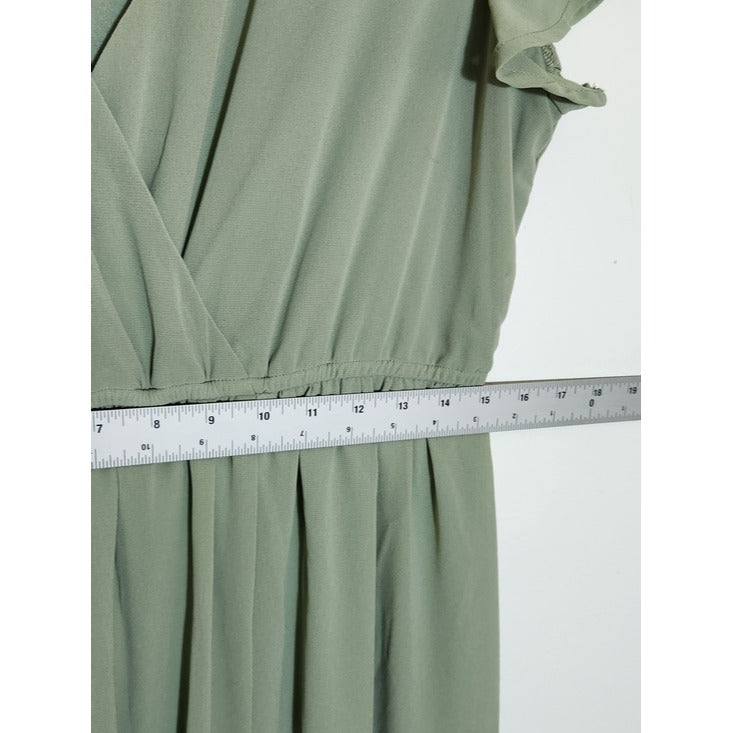 Lulus Sage Green Formal Maxi Dress Size Large NWT Wedding Guest Dress