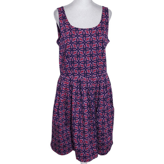 Taylor Burgundy Print Fit and Flare Dress Size 12 Wedding Guest Dress
