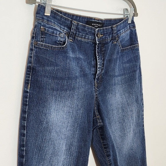 Nine West Denim Pedal Pushers Size 10 Cuffed Long Denim Shorts