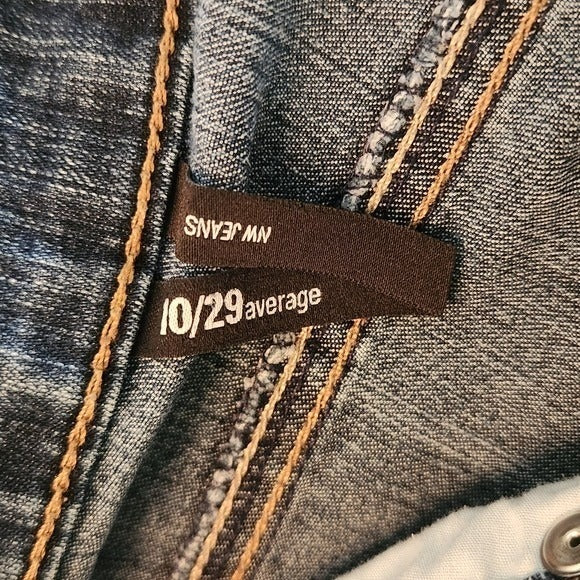 Nine West Denim Pedal Pushers Size 10 Cuffed Long Denim Shorts