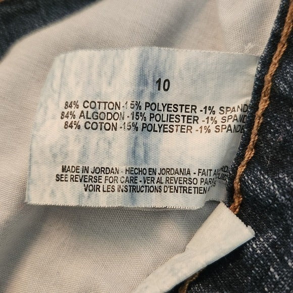 Nine West Denim Pedal Pushers Size 10 Cuffed Long Denim Shorts