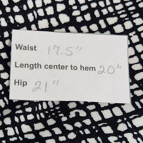 Cato Black and White Print Mini Skirt with Ruffle Hemline Size 16, New