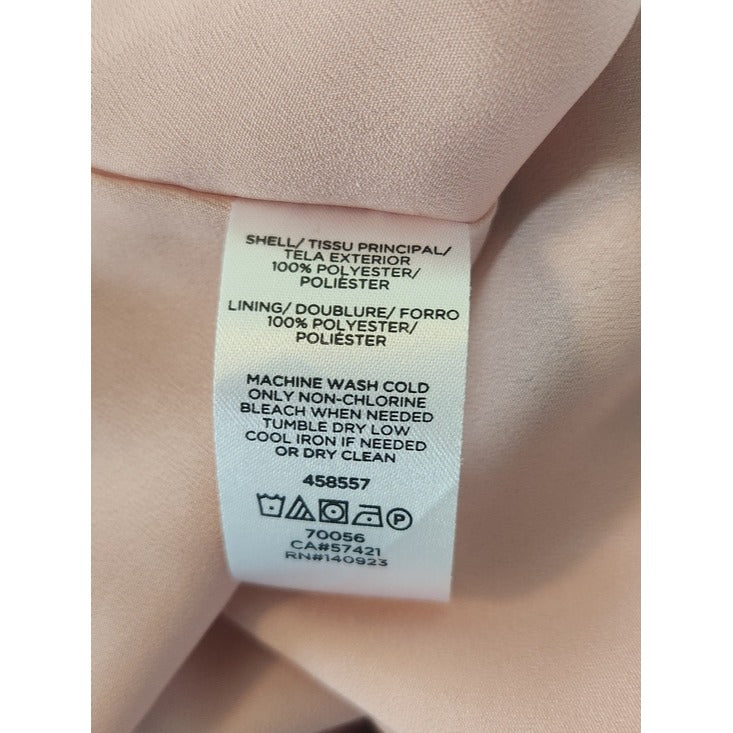 LOFT Pink Floral Wrap Look Dress Size Medium Wedding Guest Dress