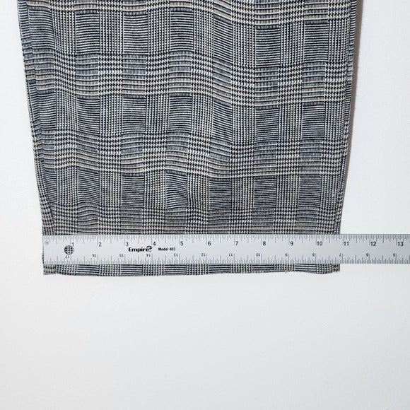 June & Hudson Black and White Plaid Wide-Leg Pants Size Small
