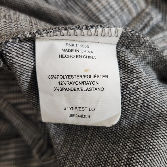 June & Hudson Black and White Plaid Wide-Leg Pants Size Small