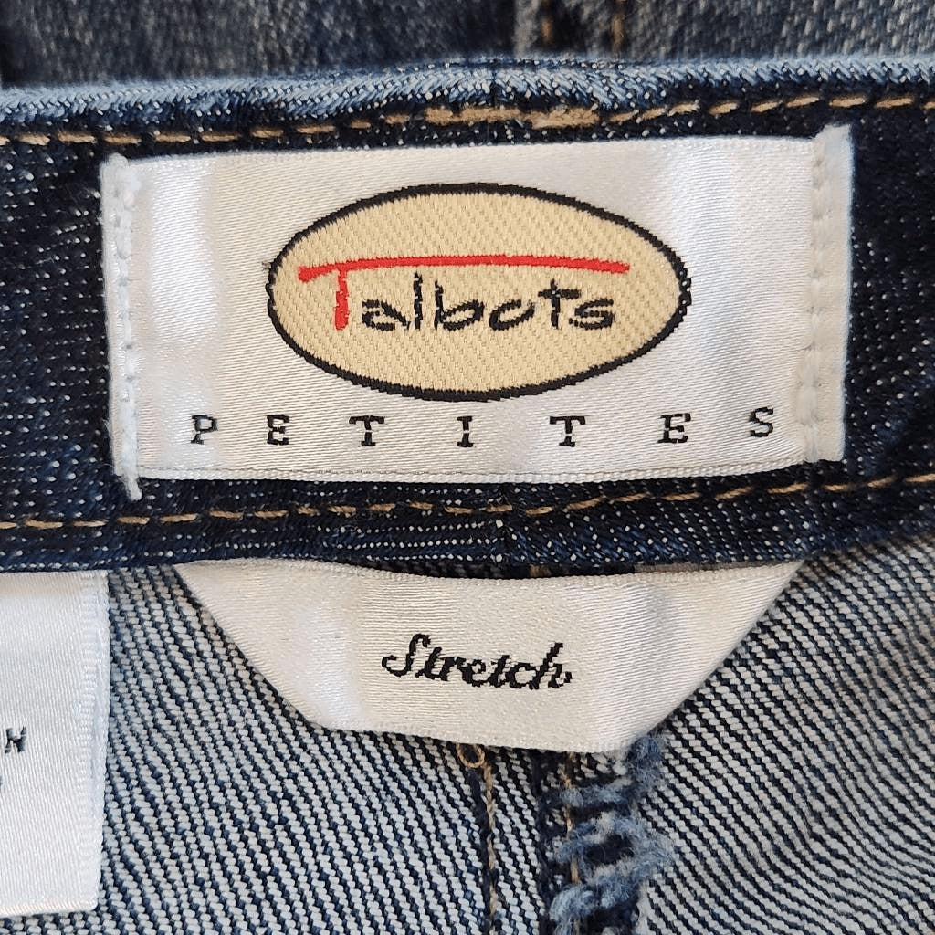 Talbots Stretch Denim Embellished Pockets Ankle Jeans Size 6 Petite