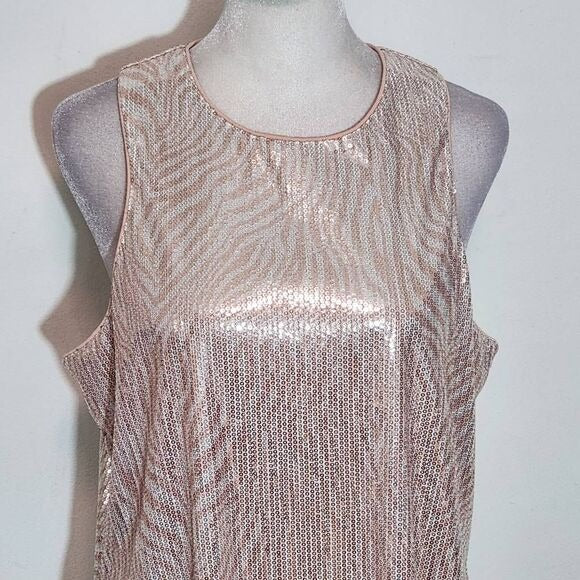Michael Kors Pink Sequin Bodycon Mini Dress NWT Size Large Sequin Cocktail Dress