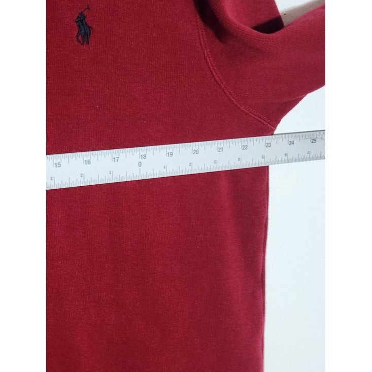 Polo Ralph Lauren Mens Deep Red Quarter Zip Pullover Size Large