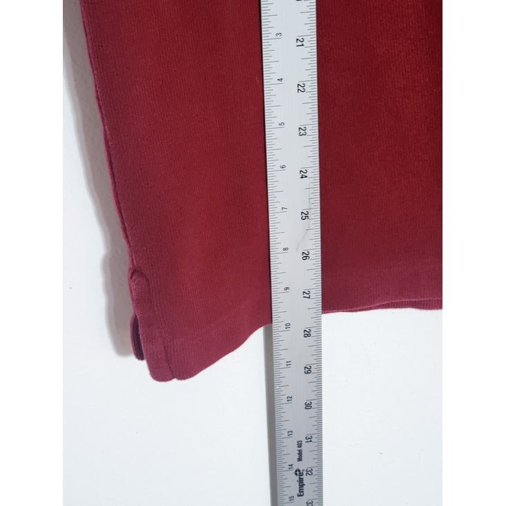 Polo Ralph Lauren Mens Deep Red Quarter Zip Pullover Size Large