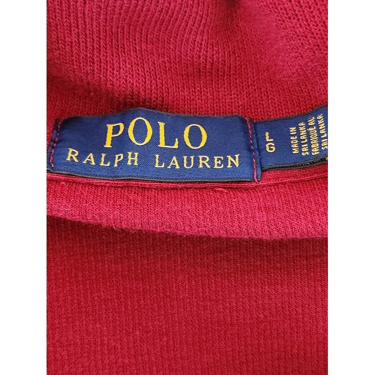 Polo Ralph Lauren Mens Deep Red Quarter Zip Pullover Size Large