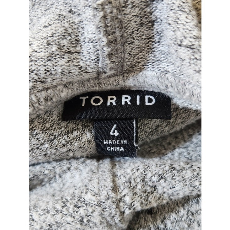 Torrid Heather Gray Textured Hoodie Pullover Size 4X