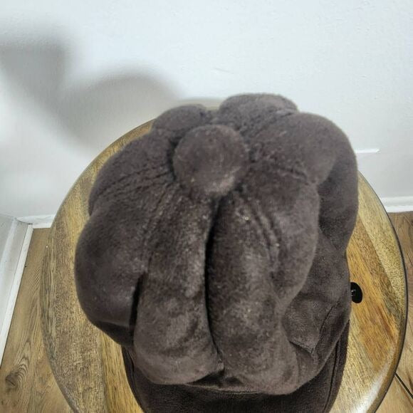 Angela & William Brown Faux Suede Hat One Size