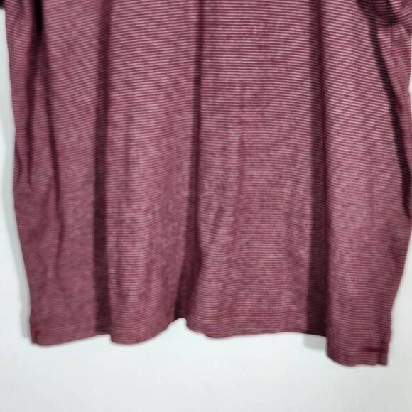 Tommy Bahama Burgundy Stripe Polo Size Medium Preppy Burgundy Short Sleeve Polo