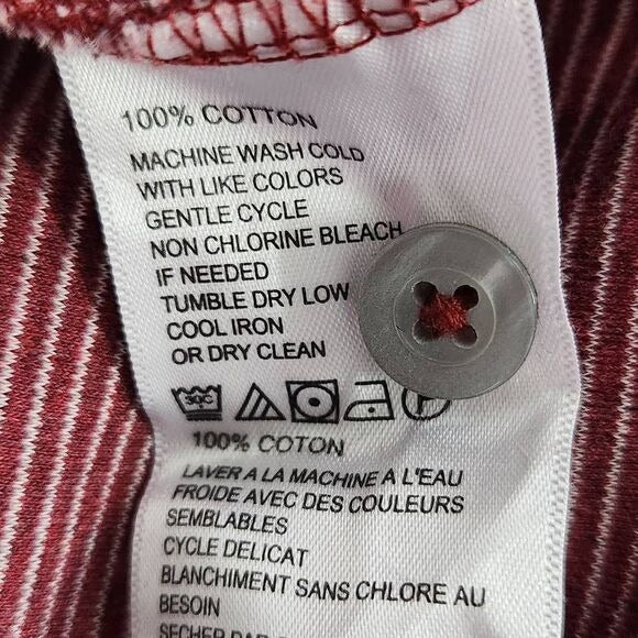 Tommy Bahama Burgundy Stripe Polo Size Medium Preppy Burgundy Short Sleeve Polo
