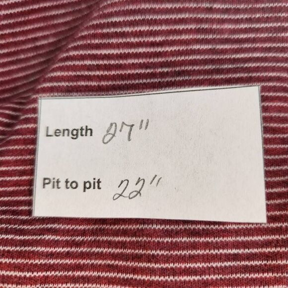 Tommy Bahama Burgundy Stripe Polo Size Medium Preppy Burgundy Short Sleeve Polo