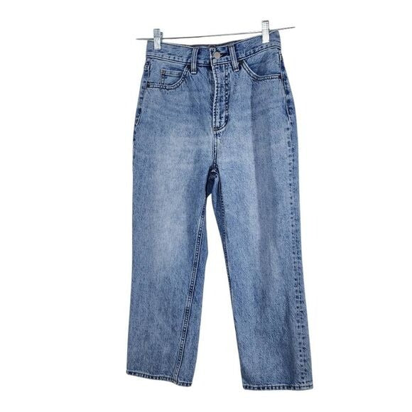 Denim Forum Cropped Straight Leg Jeans Size 24