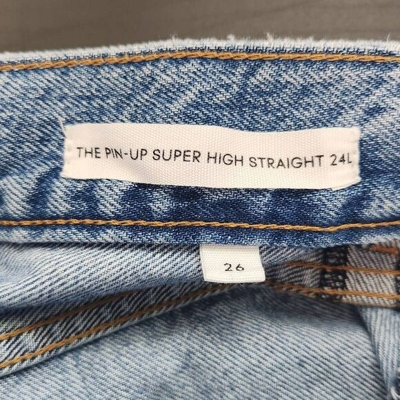 Denim Forum Cropped Straight Leg Jeans Size 24